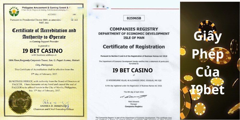 giấy phép hoạt động i9bet Các loại giấy phép phổ biến trong ngành casino trực tuyến